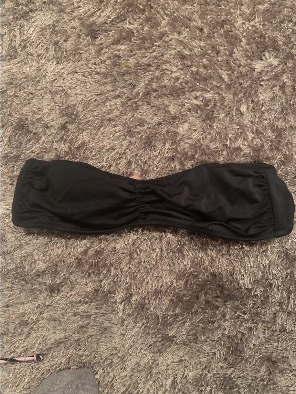 Victoria's Secret Black Strapless Bandeau Swim Top